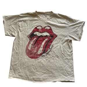 Rolling Stones Graphic Distressed T-Shirt Womens L